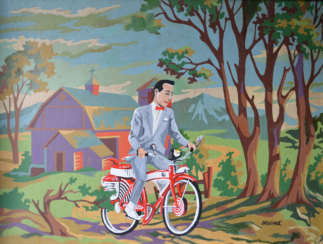 640x483 Someone Made A Pee Wee Paint By Number Using A Thrift Store - Paint By Number Painting