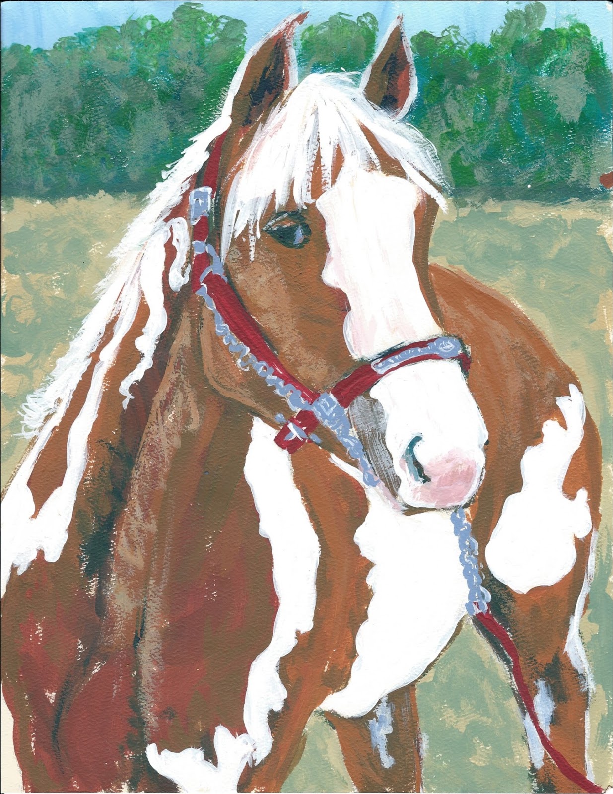 1235x1600 A Little Spotty Painting The Paint Horse - Paint Horse Painting