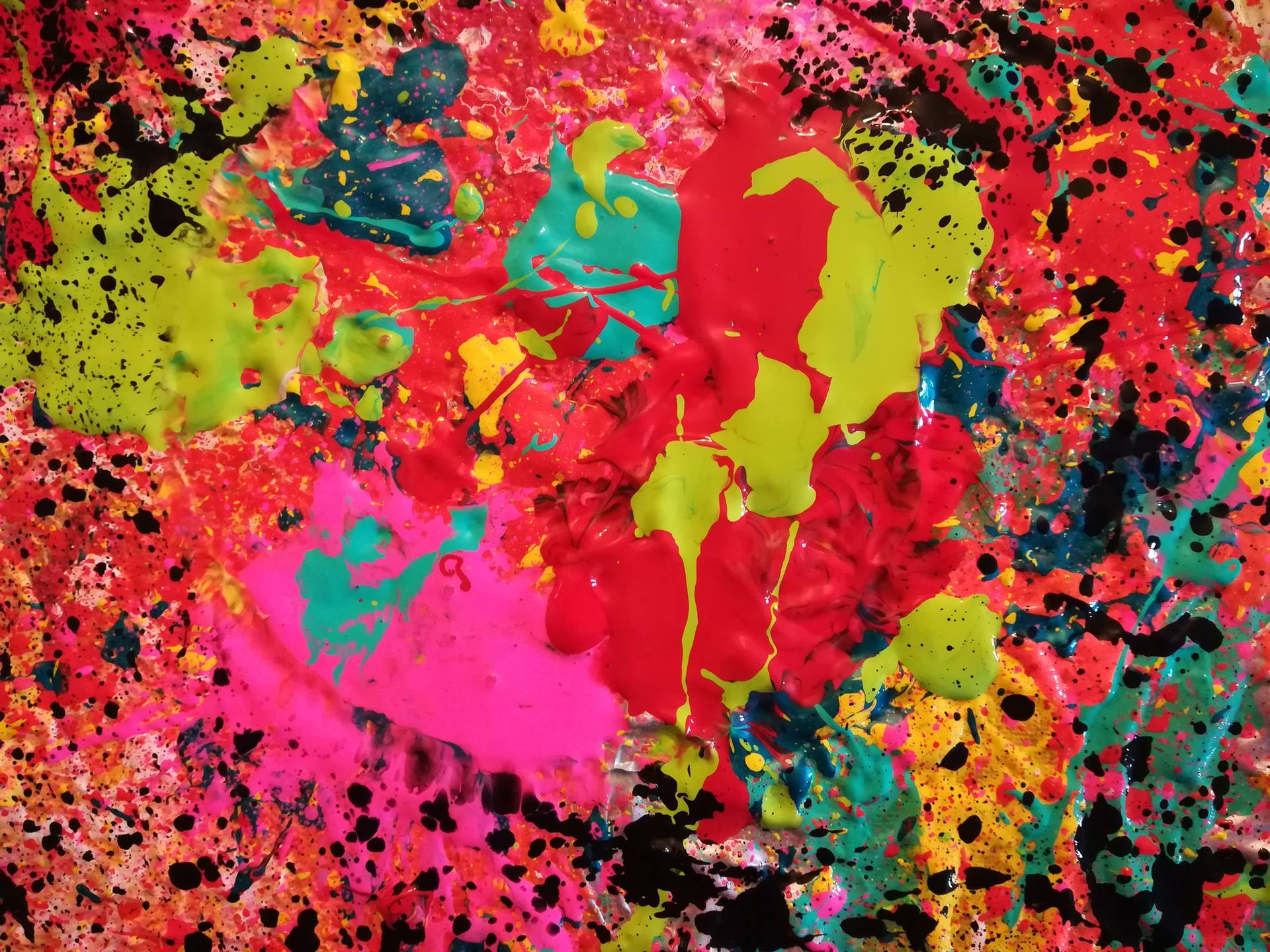 1920x1440 Saatchi Art Colorful Paint Splatter Painting By Maria Rom - Paint Splatter Painting