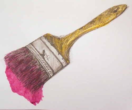 500x417 Art, Drawing, Illustration, Linsmika, Paint Brush, Paintbrush - Paintbrush Painting