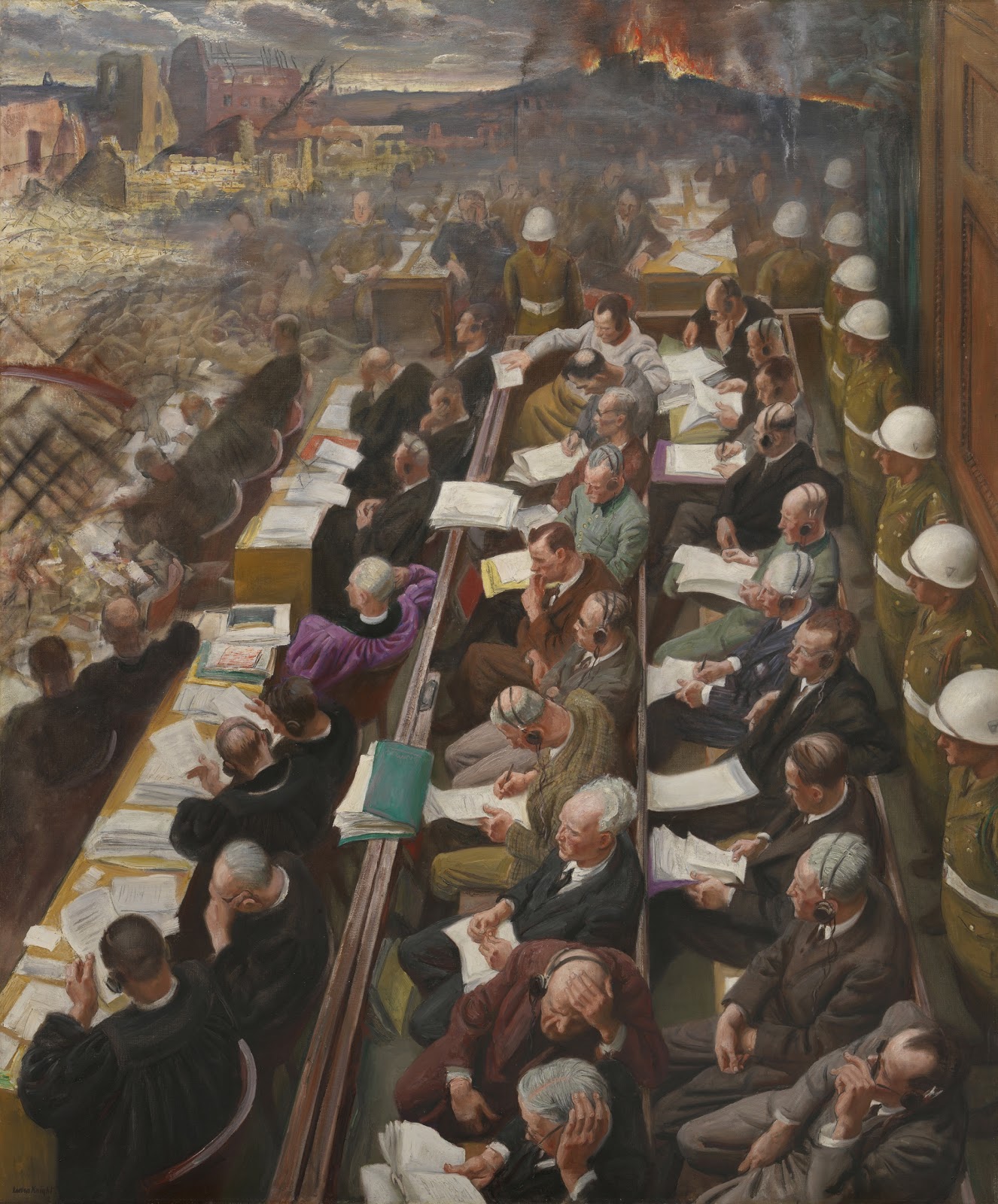 1326x1600 Laura Knight The Nuremberg Trial, 1946 Tutt'Art@ Pittura - Painting 1946