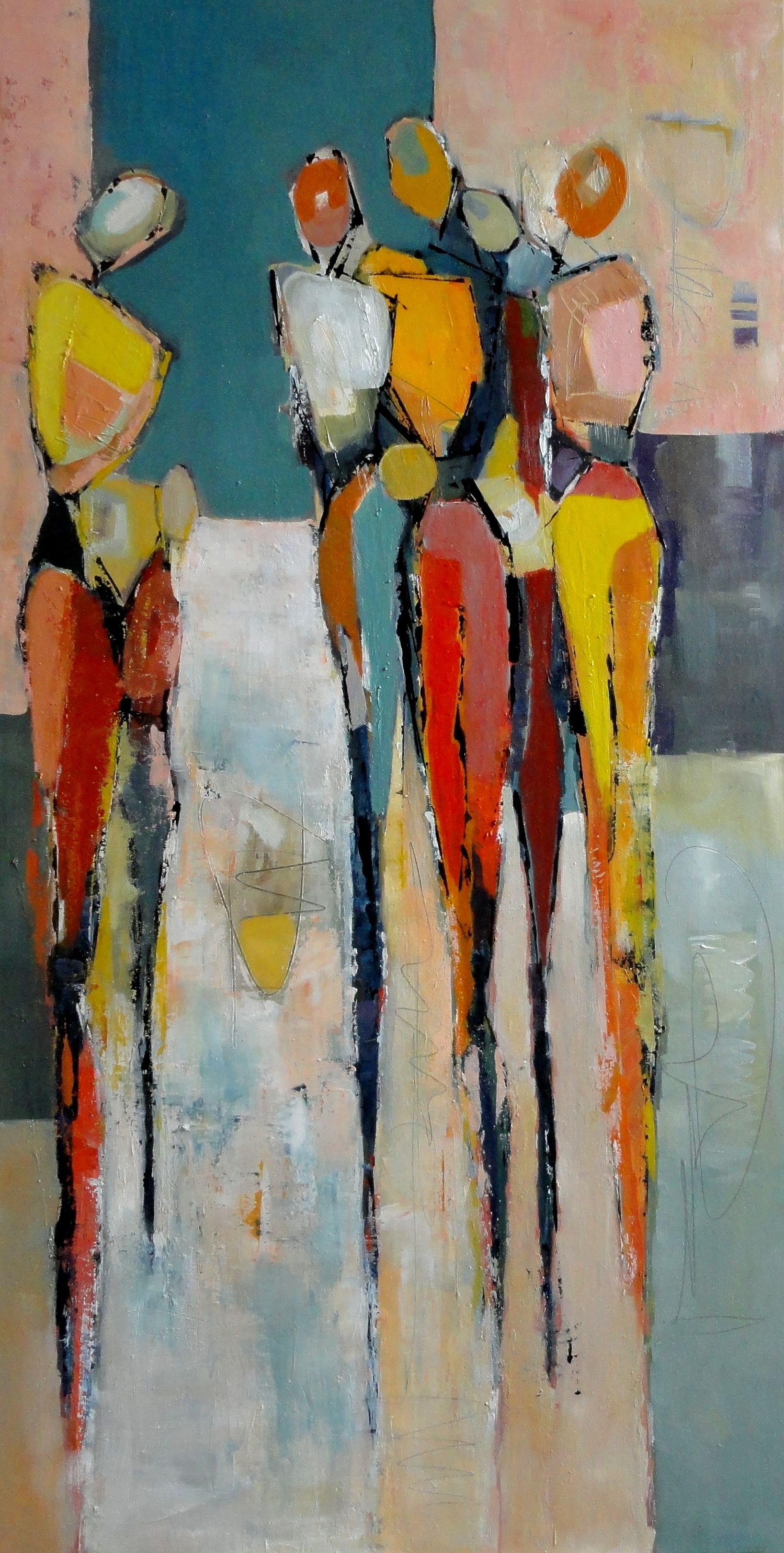 1637x3240 Komposition Auf Leinwand 2015 Www - Painting 2015