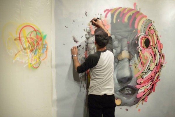 600x400 Brusk X Bom K X Gris1 Live Painting 2015 Graffart - Painting 2015