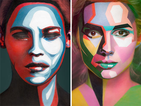 468x351 2d Or Not 2d Body Paint Illusion Makes Faces Look Flat Urbanist - Painting 2d