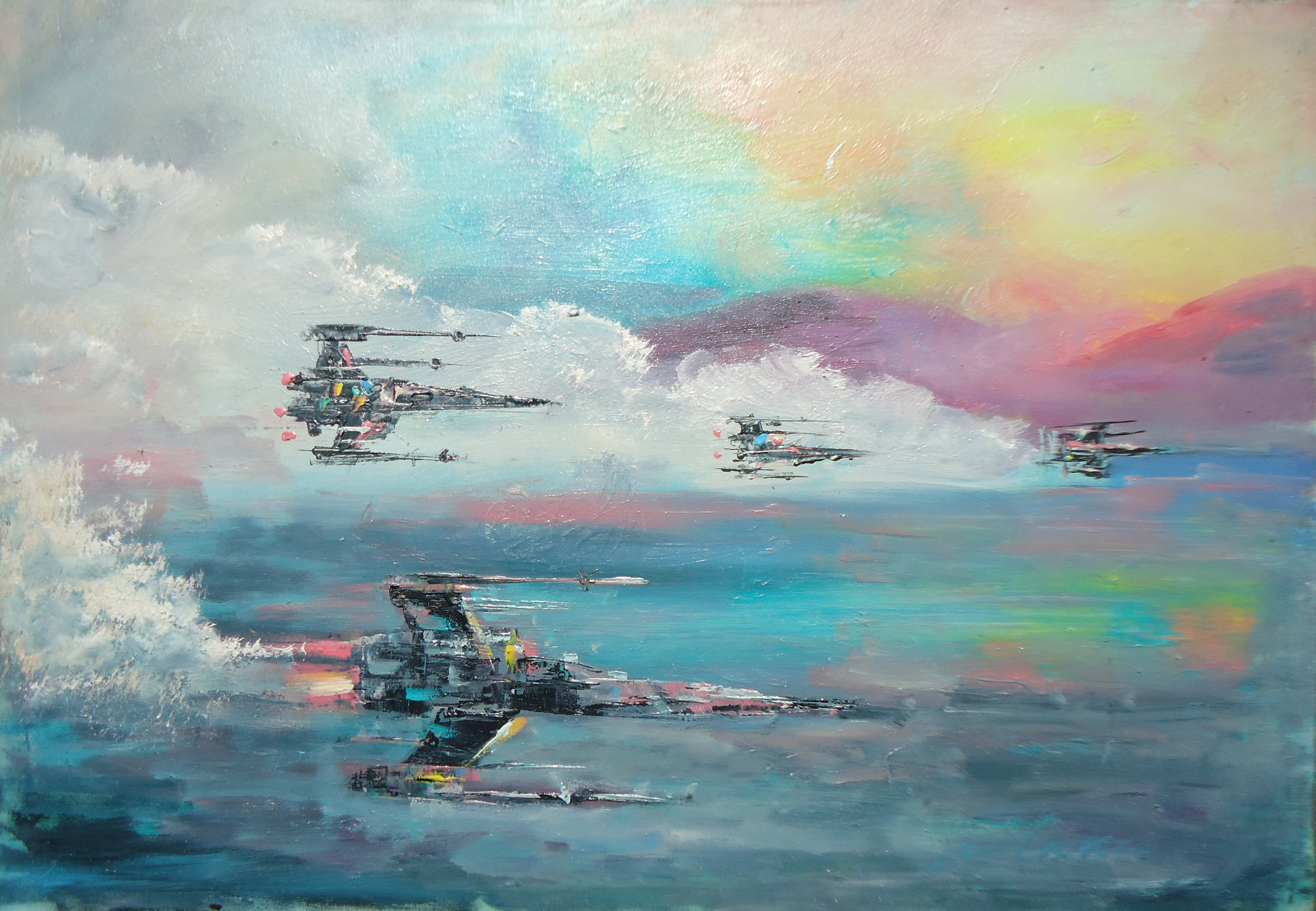3000x2077 X Wing Fighter Painting By Me. - Painting