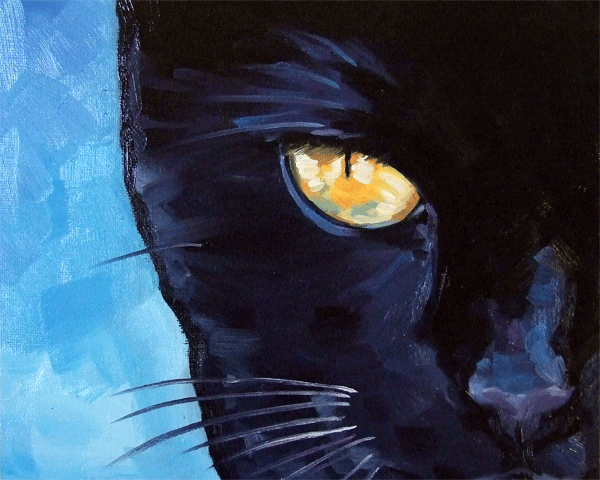 Painting A Black Cat at PaintingValley.com | Explore collection of ...