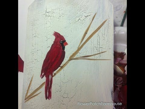 480x360 How To Paint A Cardinal Bird Cardinals, Flower Patch And Bird - Painting A Cardinal