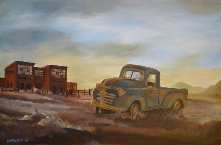 770x508 Saatchi Art Abandoned Pickup Truck Painting By Rami Levinson - Painting A Pickup Truck