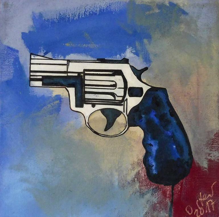 770x763 Saatchi Art Beng Beng Painting By Dikla Stern - Painting A Revolver