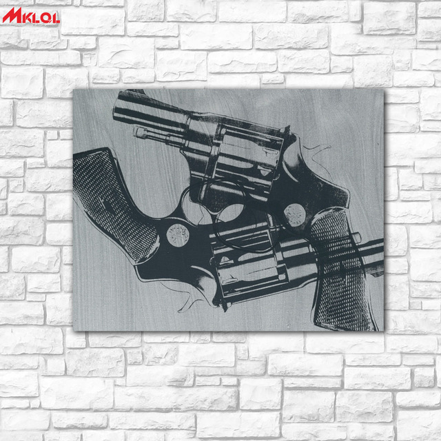 640x640 Wall Art Retro Revolver American Painting Painting For Living Room - Painting A Revolver