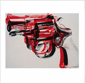 300x293 Revolver Gun Andy Warhol Still Life Classical Spray Painting - Painting A Revolver