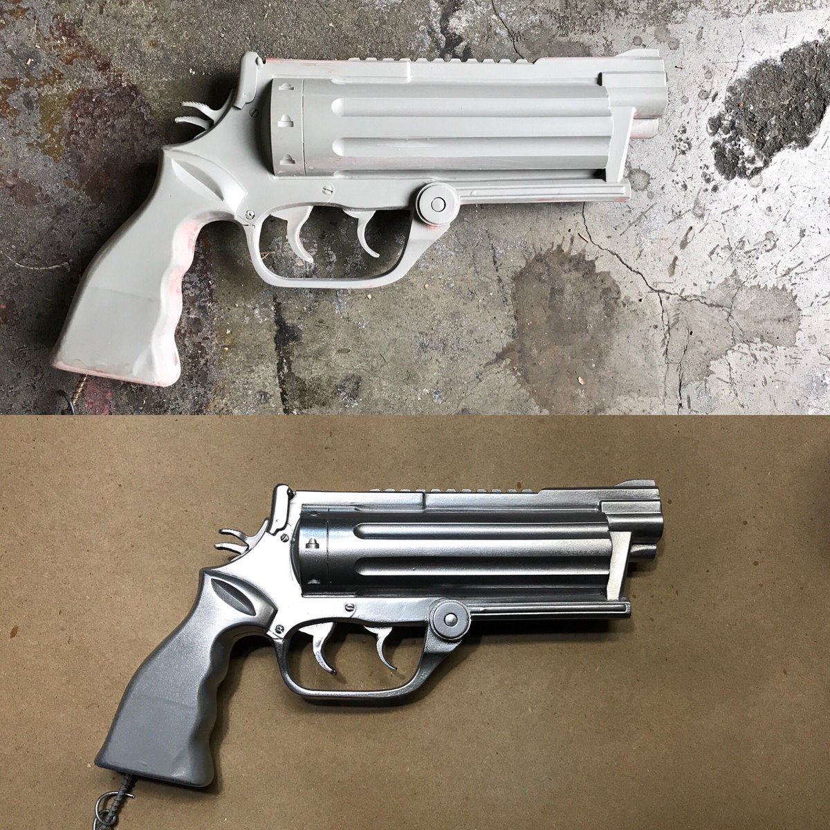 1200x1200 Evil Ted On Twitter I Started Painting My Prop Gun Today - Painting A Revolver