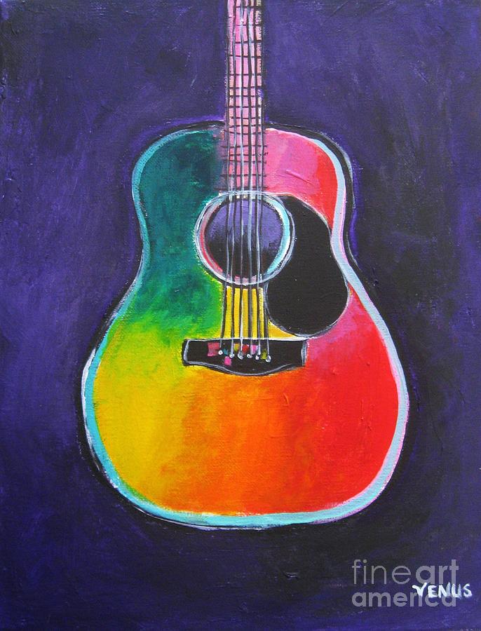 686x900 Acoustic Guitar Painting By Venus - Painting Acoustic Guitar