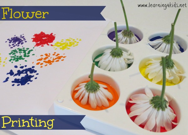 600x431 Flower Printing Learning 4 Kids - Painting Activities