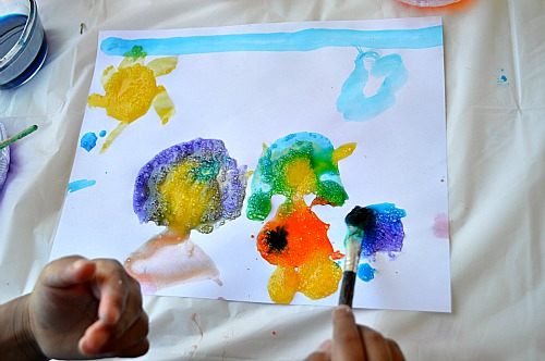 500x332 Art Activities Epsom Salt Painting Fun Littles - Painting Activities For Kids
