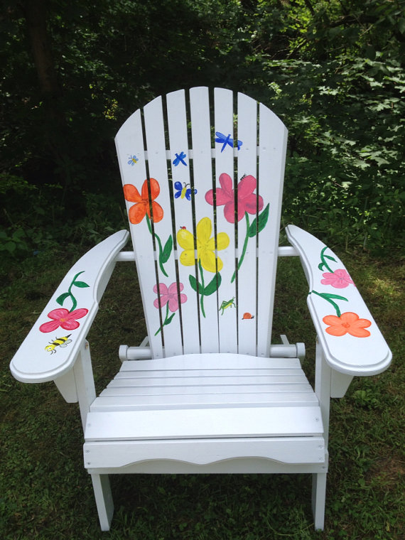 570x760 Hand Painted Adirondack Chair - Painting Adirondack Chairs