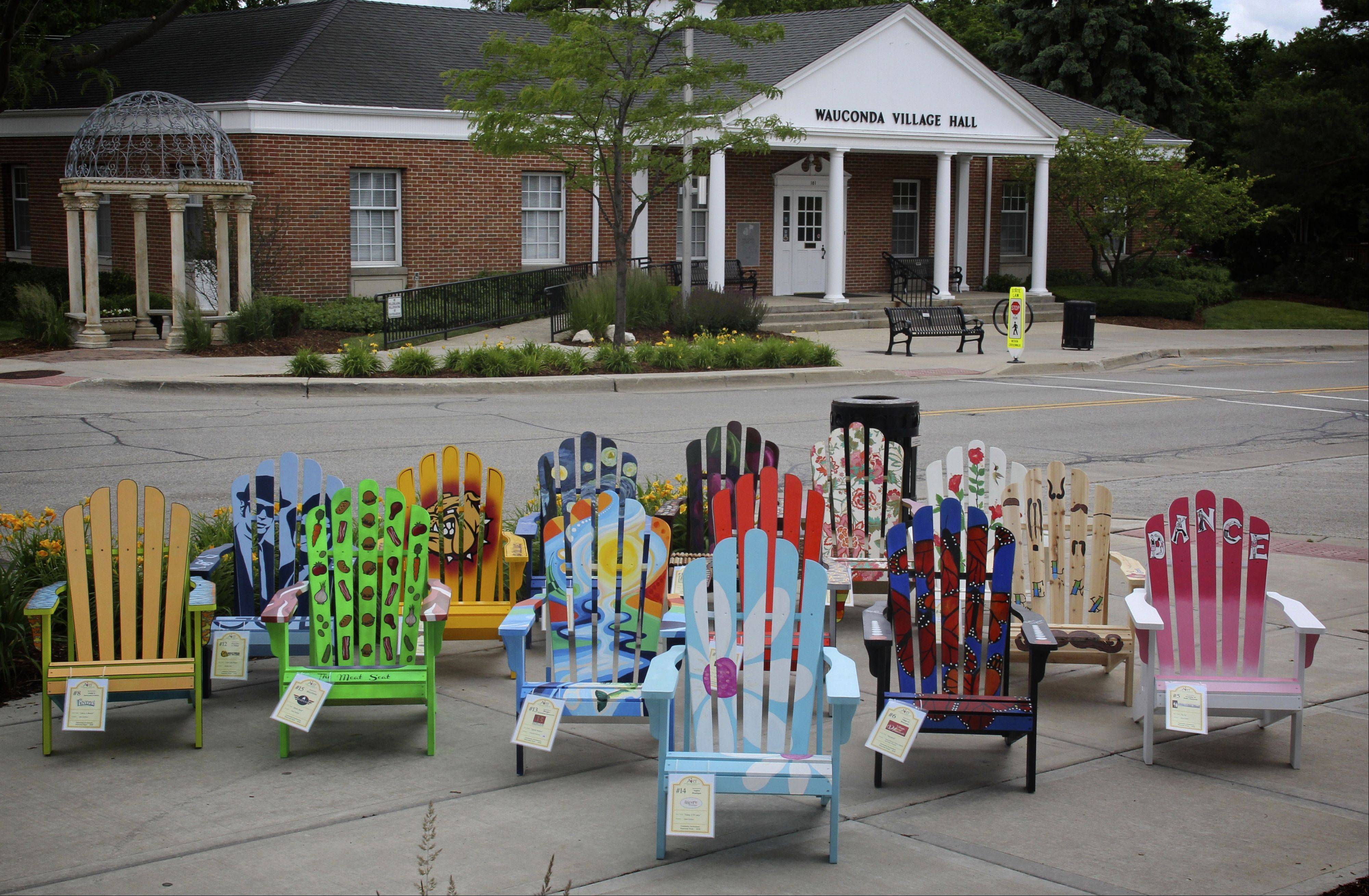 4000x2619 Wauconda Storeowners Use Adirondack Chair Art Project As Downtown - Painting Adirondack Chairs