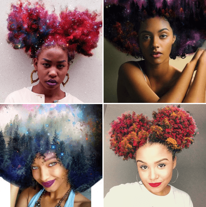 694x696 An Entire Universe And Nature In Black Women's Natural Hair - Painting African American Hair
