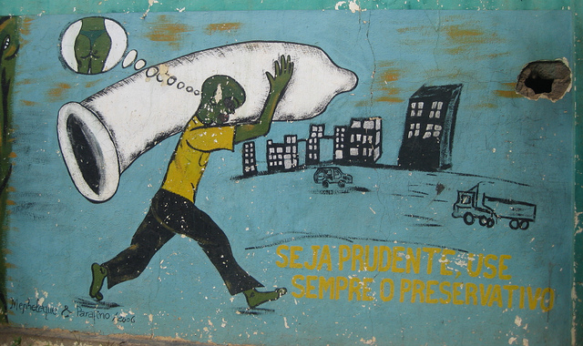 640x380 Aids Awareness Painting On Wall In Chimoio Town, Mozambique - Painting Aids