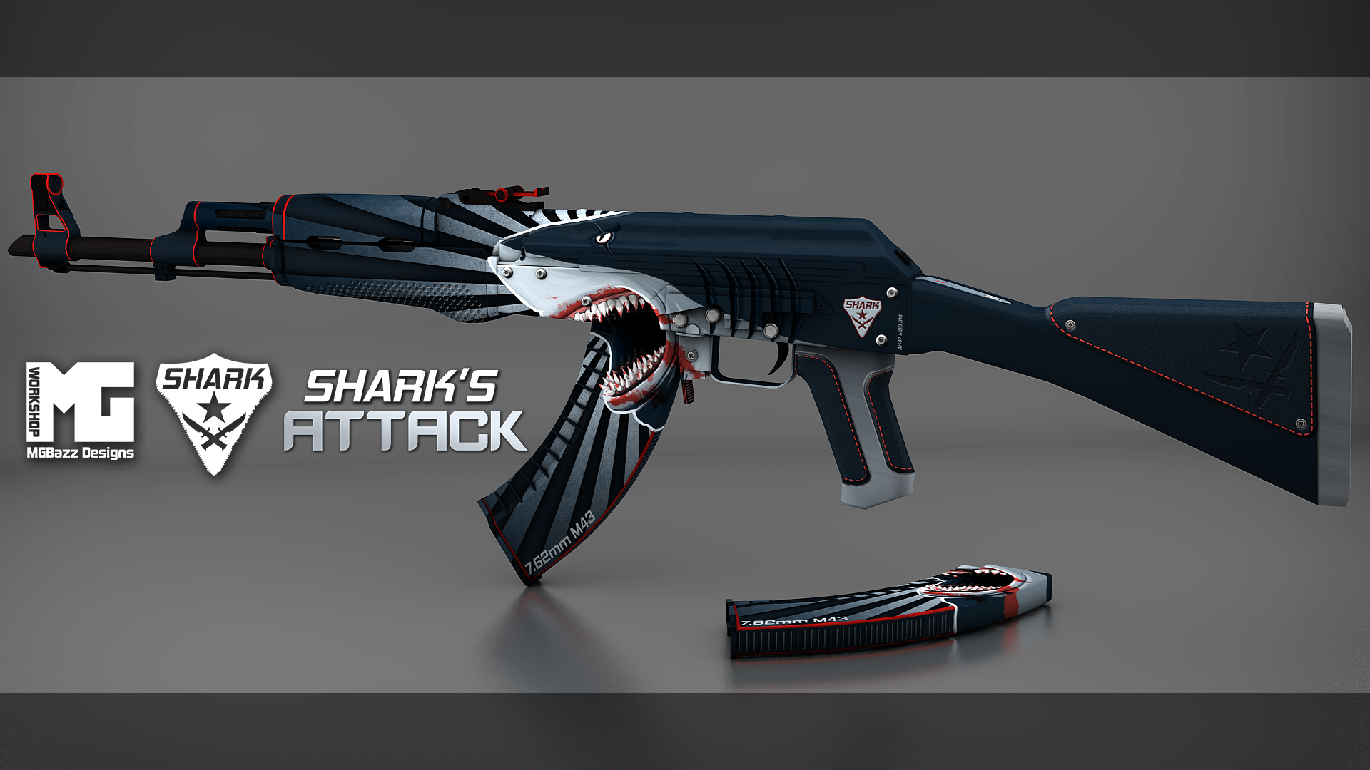 1920x1080 Shark's Collection Digital Painting Polycount - Painting Ak 47...
