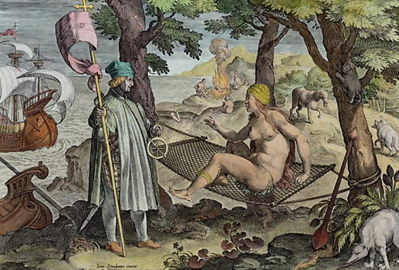 804x545 Jan Van Der Straet's (Ca. 1600) (Hum455 Hum303) Analepsis - Painting America