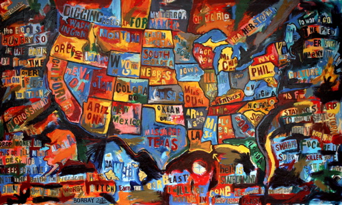 500x300 Painting Process My America, The United States Of Today Borbay - Painting America