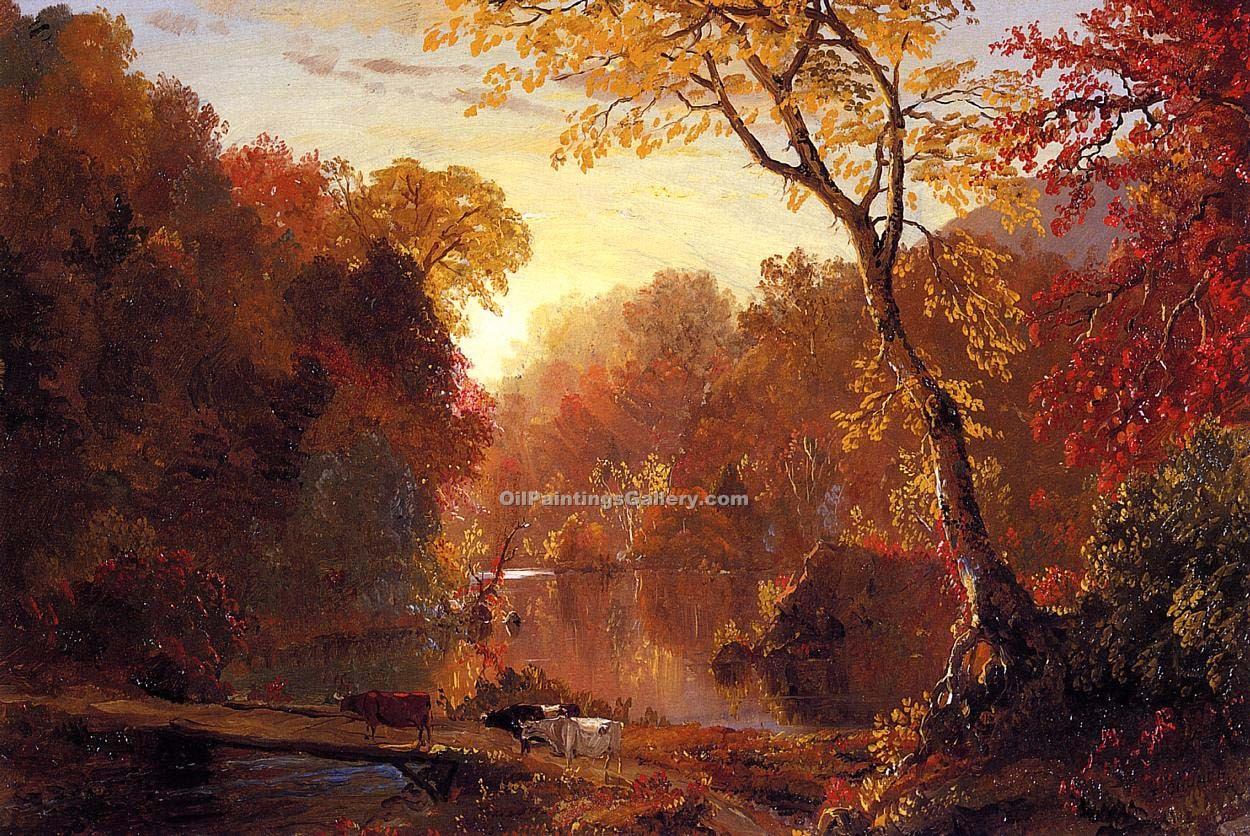 1250x836 Autumn In North America By Frederic Edwin Church (Painting Id La - Painting America