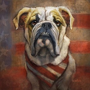 300x300 American Bulldog Paintings Fine Art America - Painting American Bulldog