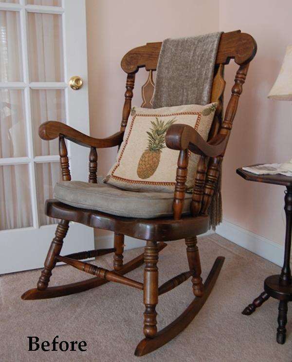 600x743 Rocking Chair Makeover With Chalk Paint Across The Blvd - Painting An Old Rocking Chair
