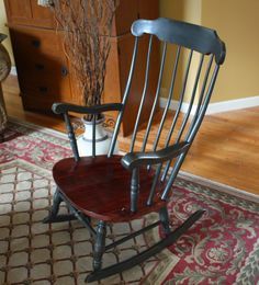 236x260 Antique Colonial Rocking Chair (Sold) Hand Wax - Painting An Old Rocking Chair