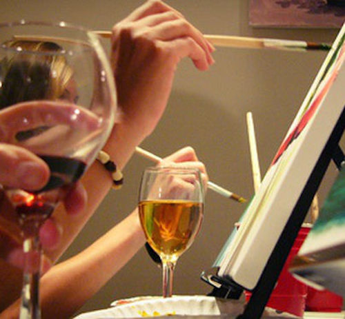 500x463 Book A Holiday Wine Amp Paint Party - Painting And Drink