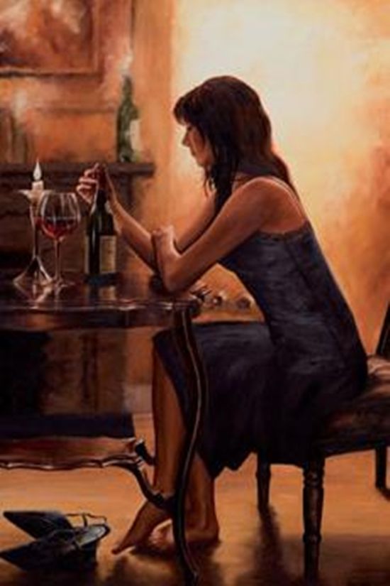 550x825 Having A Drink With Solitude The Peaceful Pub - Painting And Drink Wine