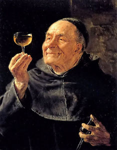 234x300 Oil Painting Eduard Grutzner - Painting And Drink Wine