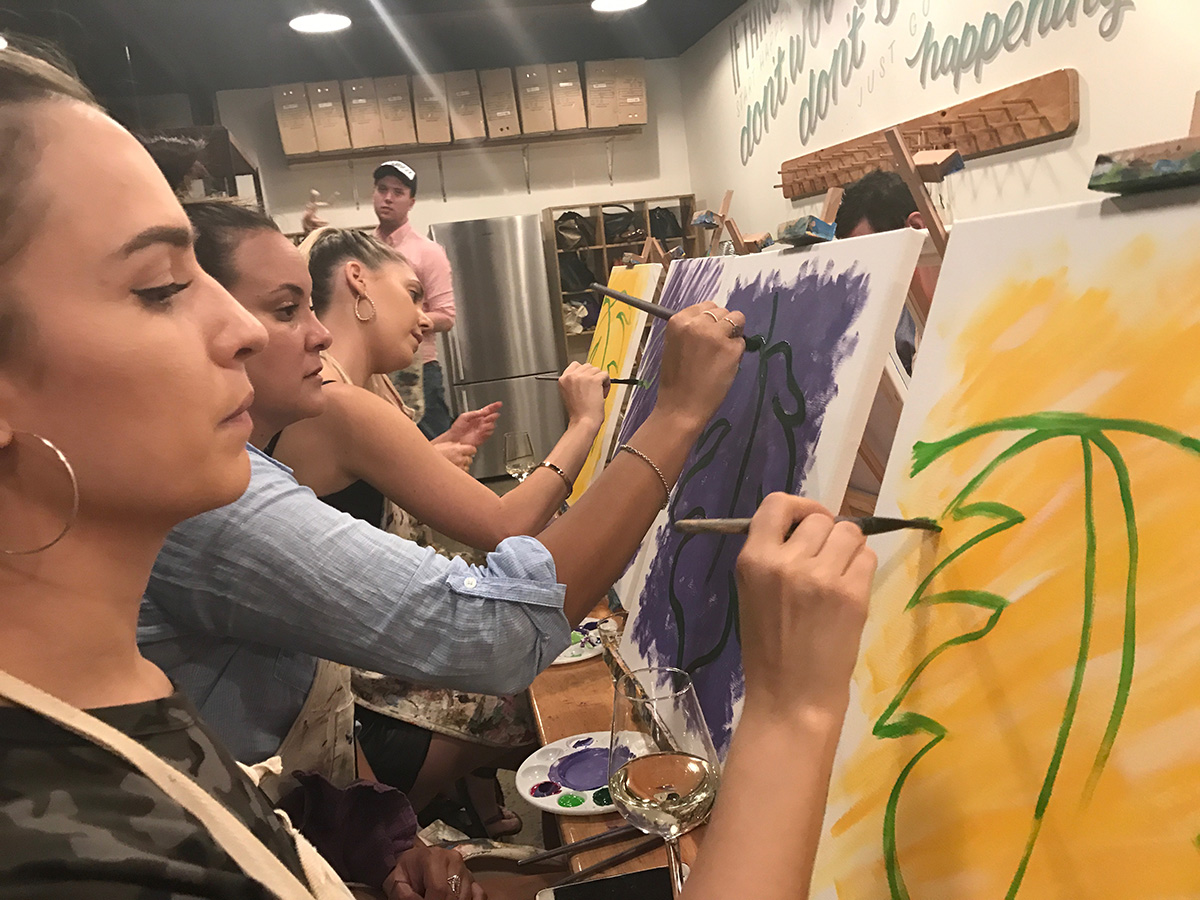 1200x900 There's A Class Where You Paint And Drink Wine In Brisbane! 97.3 - Painting And Drink Wine