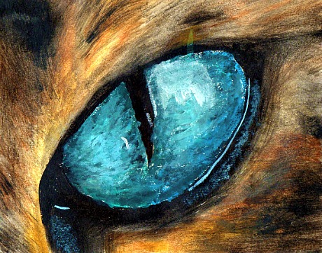 460x361 Painting An Eye By Francescamcevoy - Painting Animal Eyes