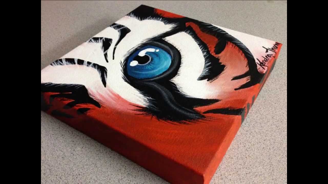 1280x720 Acrylic Painting Artwork - Painting Animal Eyes