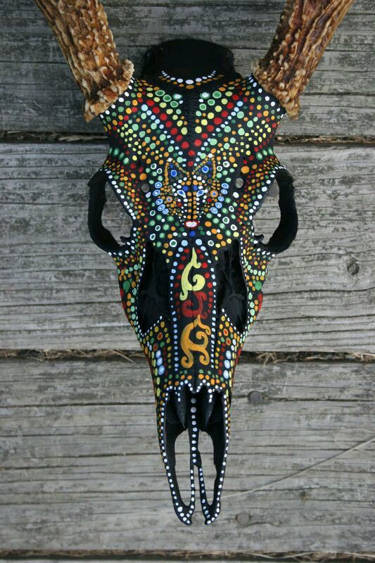 533x800 Animal Skull Painting By Veronica Jones On Behance Intrinsic - Painting Animal Skulls