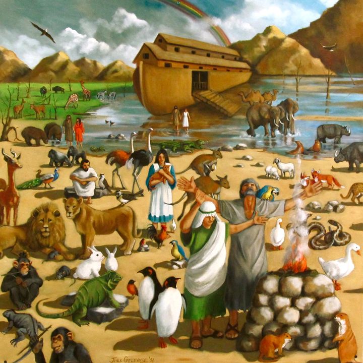 720x720 Noah And The Ark, Animals, Painting - Painting Animals Ark