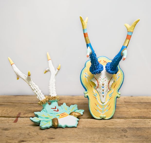 620x587 Rainy Day Diy - Painting Antlers