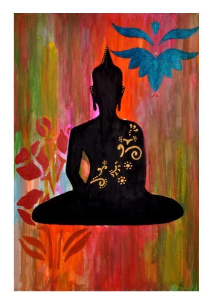 418x600 Buddha Painting Wall Art Shwetad Postergully - Painting Art