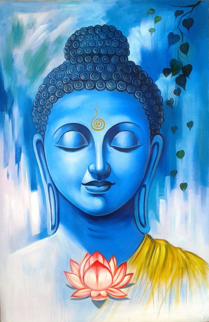 736x1129 Lord Buddha Abstract Art Paintings Religious Paintings In Chennai - Painting Art
