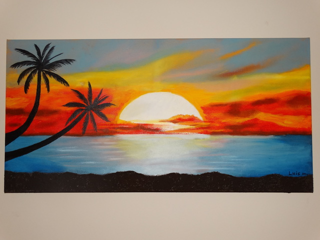 640x480 Luis Munoz Artwork Sunset - Painting Art