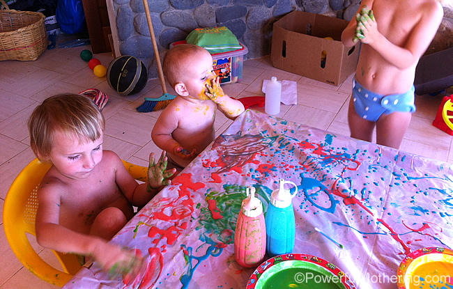 650x415 Homemade Paint And Squeeze Bottle Painting For Kids Art - Painting Art For Kids