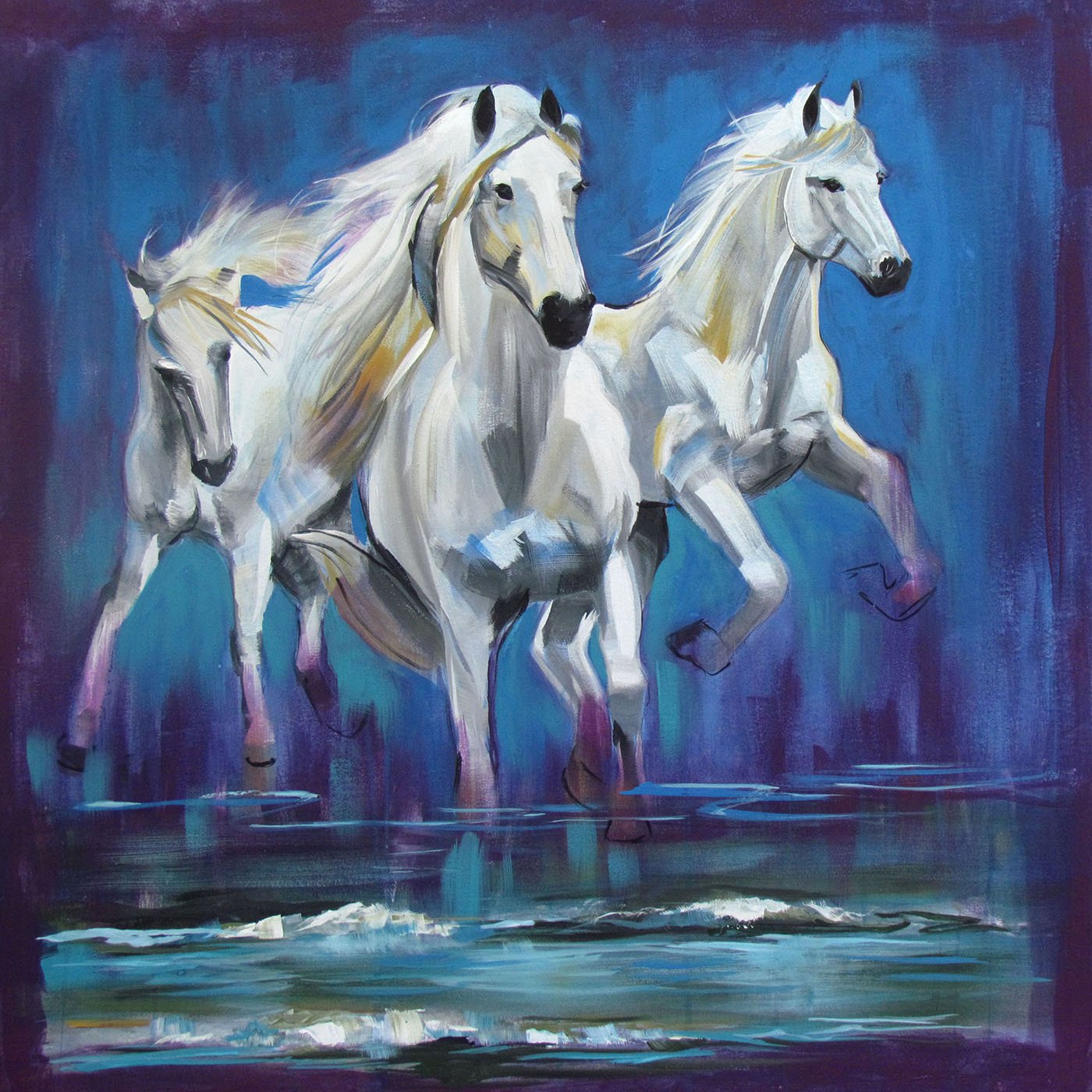 1400x1400 Running Horses Oil Painting - Painting Arts