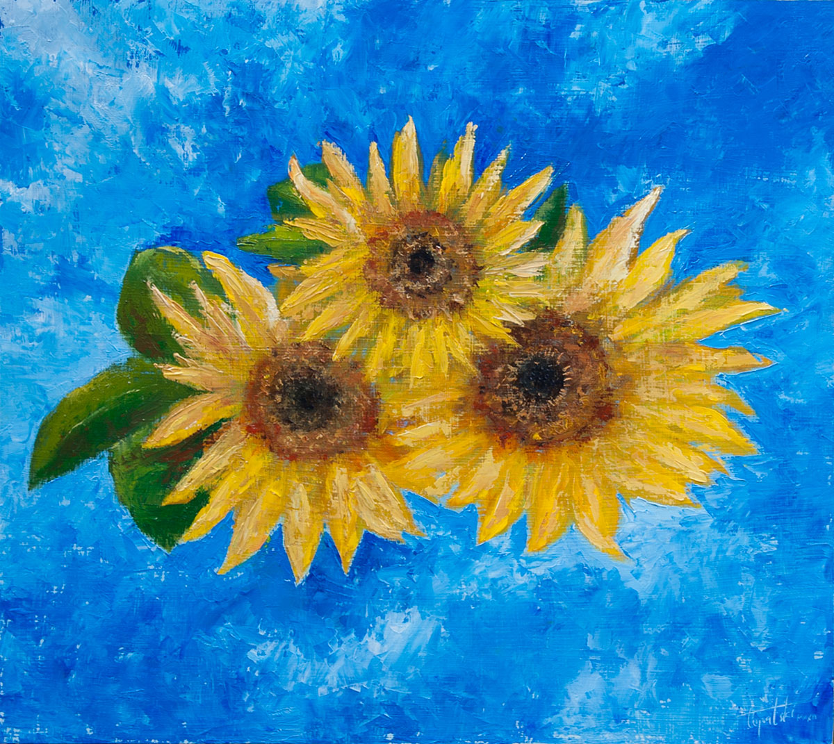 1200x1071 Sunflowers Oil Painting Fine Arts Gallery - Painting Arts