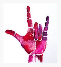210x230 American Sign Language Painting Amp Mixed Media Wall Art Redbubble - Painting Asl