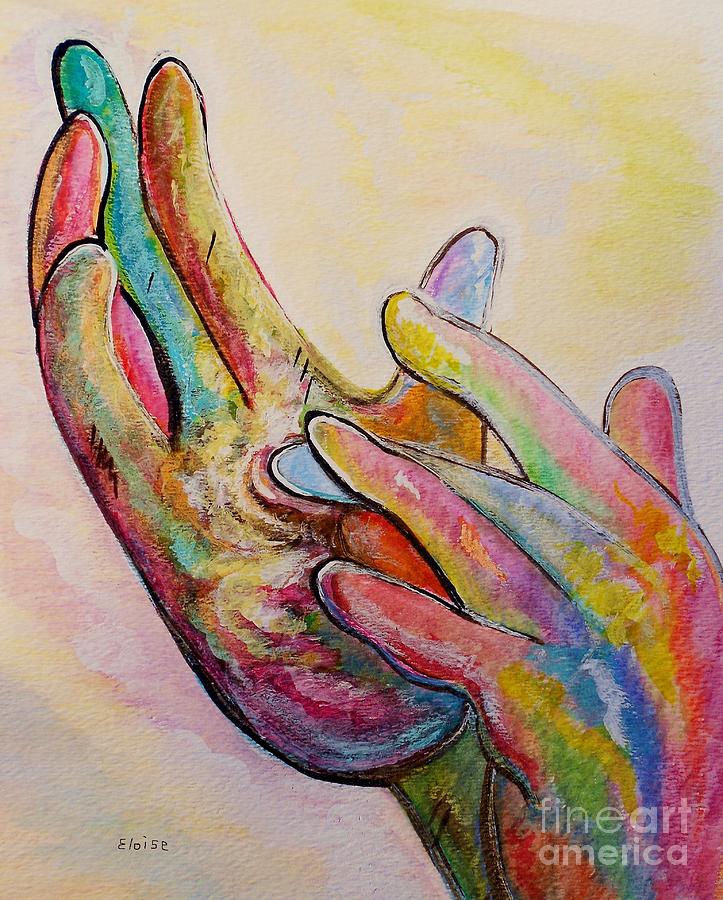 723x900 American Sign Language Jesus Painting By Eloise Schneider Mote - Painting Asl