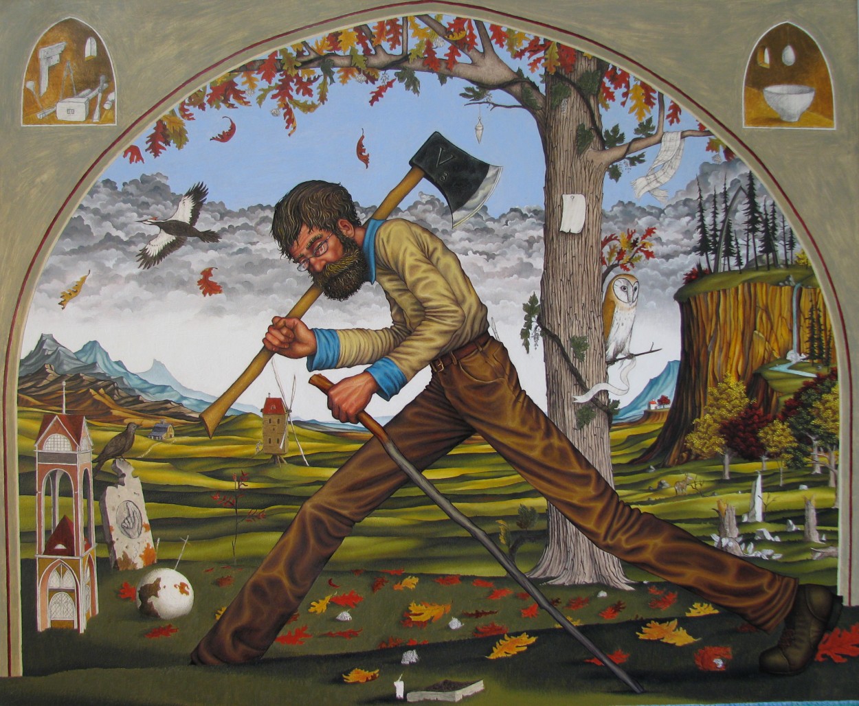 1250x1028 No Man Sees The School Of The Transfer Of Energy - Painting Axe