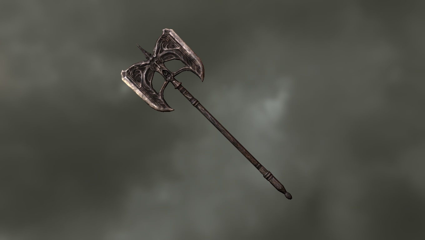 1360x768 Painting A Battle Axe Game Replica. - Painting Axe