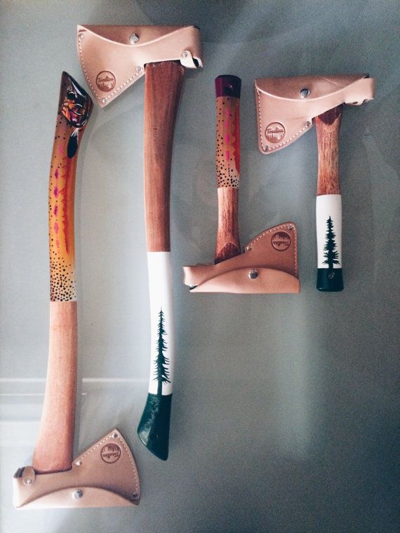 570x760 Custom Painted Axes From Kcbadgerart. Knives Amp Axes - Painting Axe